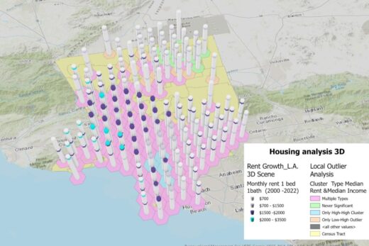 Spatiotemporal Rent Trends in Los Angeles (2000 - 2022)
