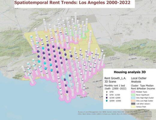 Spatiotemporal Rent Trends in Los Angeles (2000 - 2022)